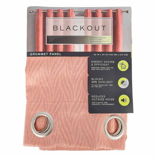 Cortina Victoria Classic Blackout Con Aros 52" x 84" - Coral Claro