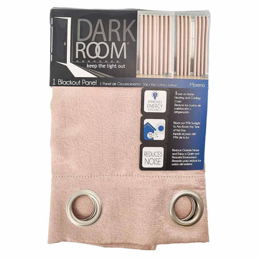 Cortina Victoria Classics Morena Blackout Con Aros de 55'' x 90'' - Rose Gold