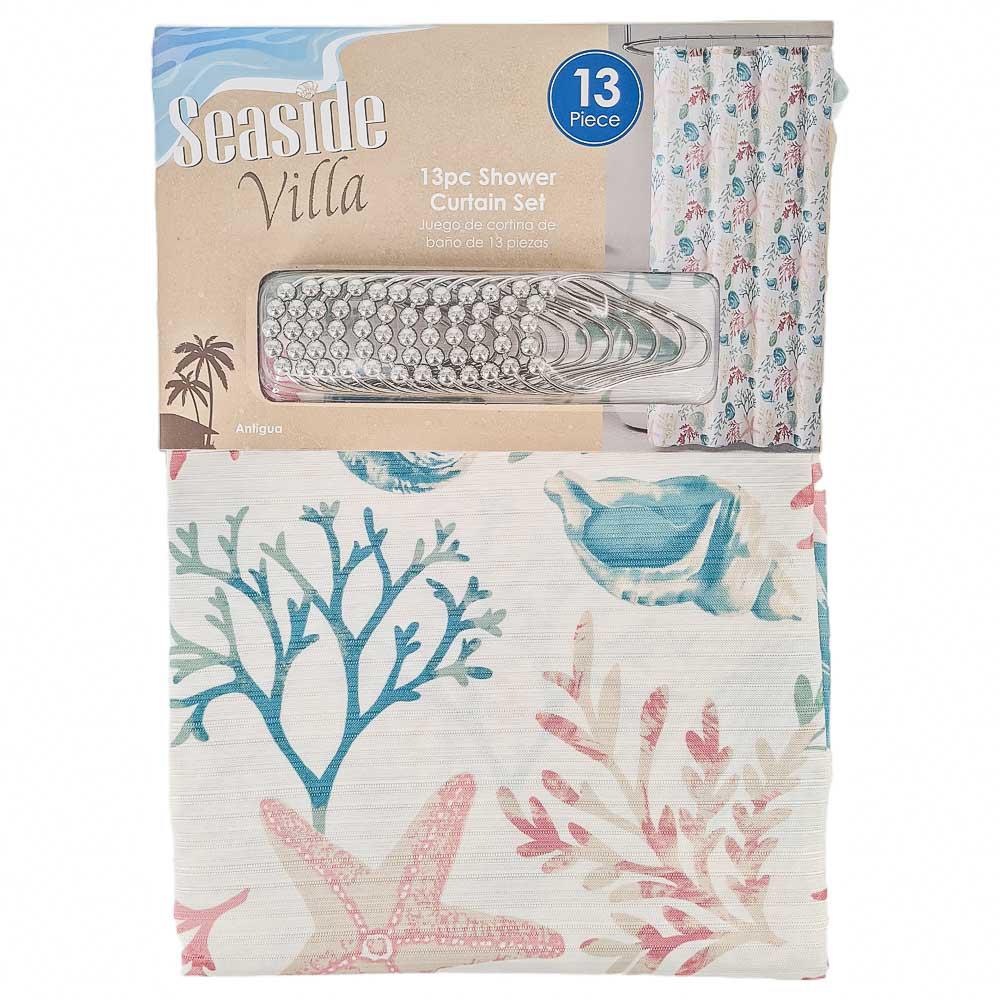 Cortina Para Baño Victoria Classic Antigua Con Ganchos de 72" x 72"