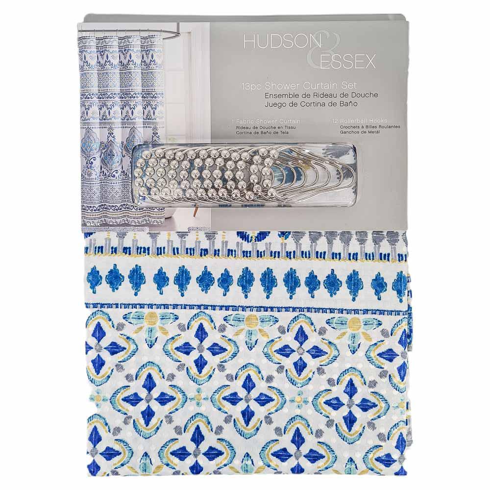 Cortina Para Baño Victoria Classic Hudson Essex Con Ganchos de 72" x 72"