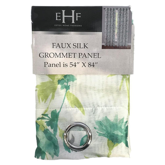 Cortina Estex Rose Estampado con Aros 54" x 84" - Verde Claro