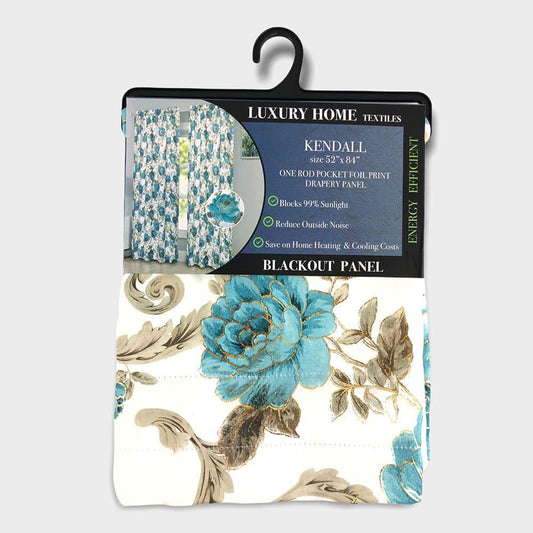 Cortina Luxury Kendall Blackout de 54" x 84" - Turquesa Azulado