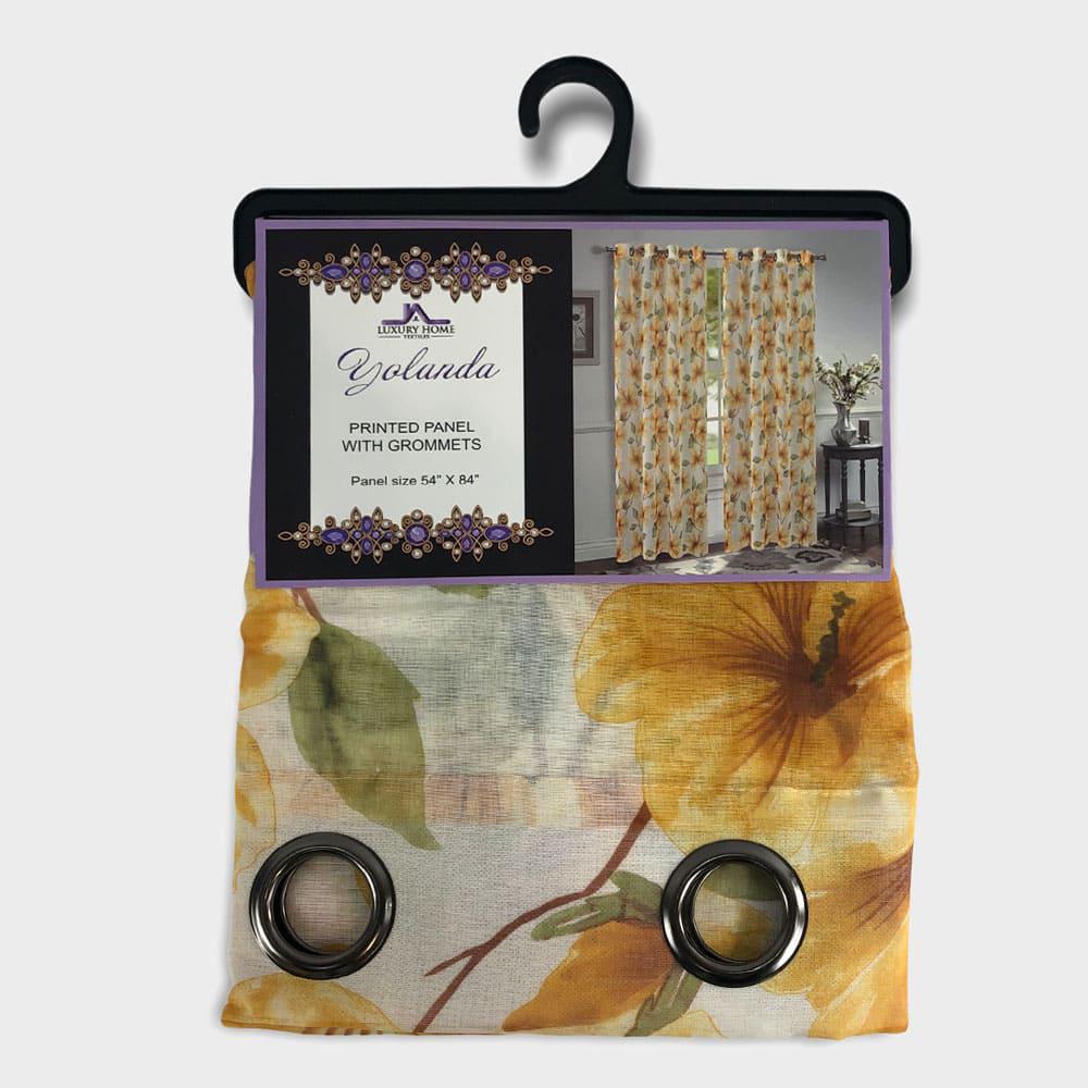 Cortina Luxury Yolanda Estampado de 54" x 84" - Amarillo