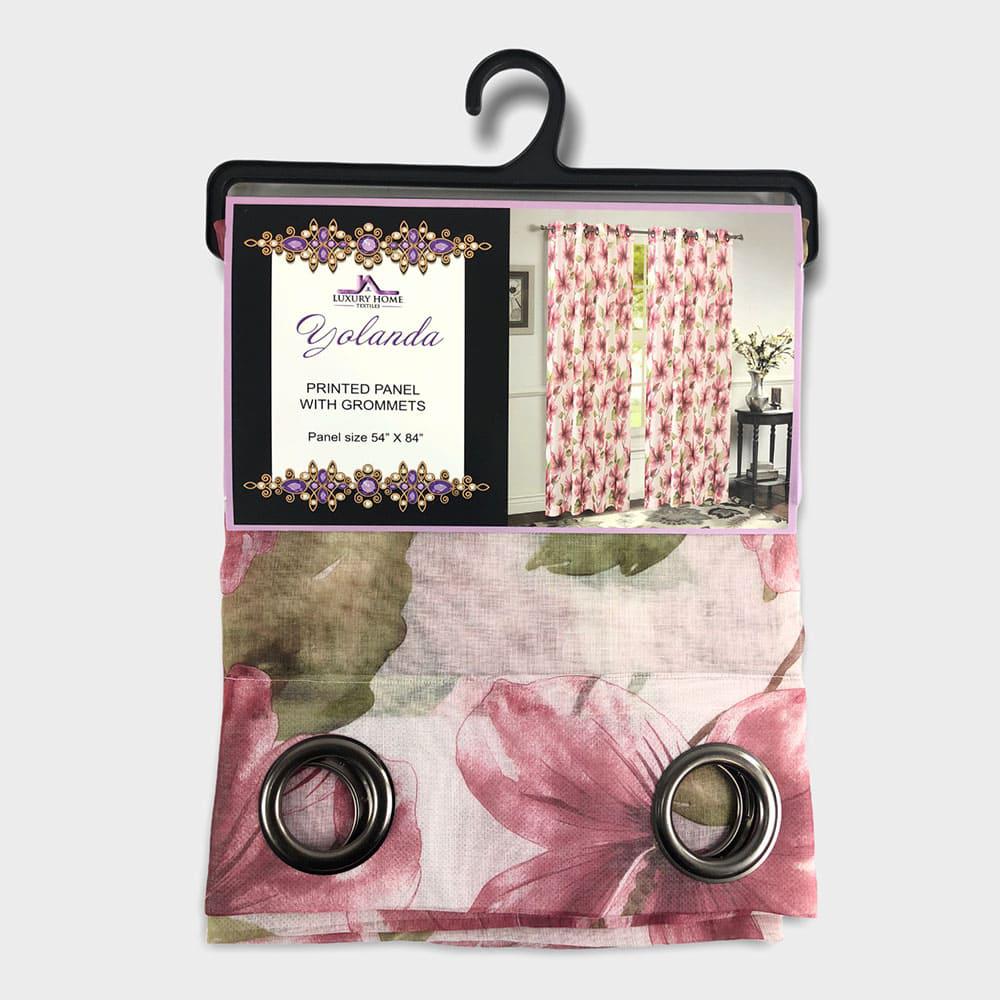 Cortina Luxury Yolanda Estampado de 54" x 84" - Rosa