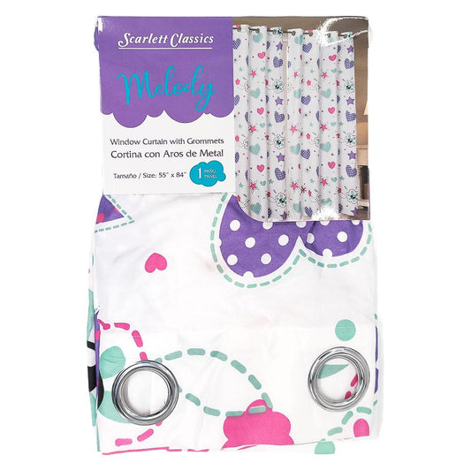 Cortina Scarlett Classic Melody 55" x 84" - Surtido