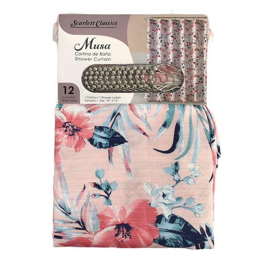 Cortina Para Baño Con Gancho Scarlett Classics 70'' x 72''