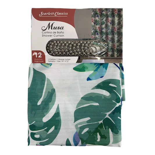 Cortina Para Baño Con Ganchos Scarlett Classics 70'' x 72''