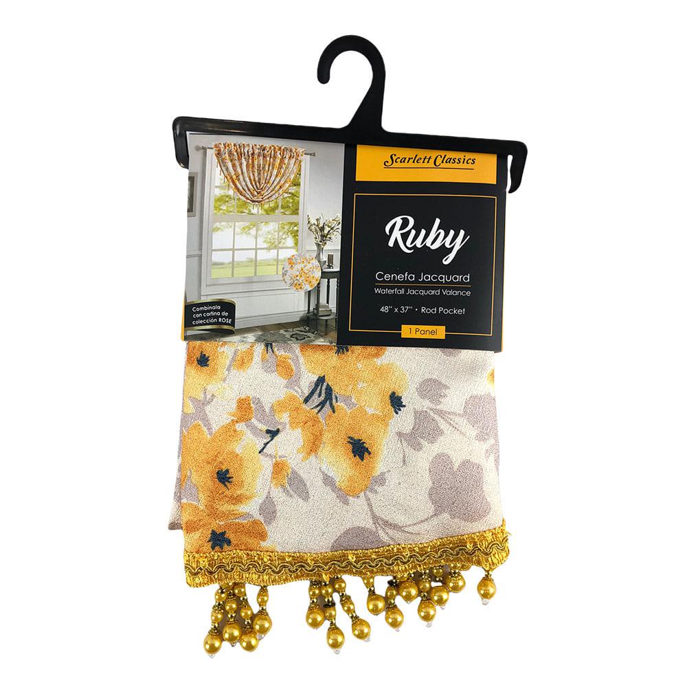 Cenefa Scarlett Classics Ruby Rod Pocket 48" x 37" - Amarillo