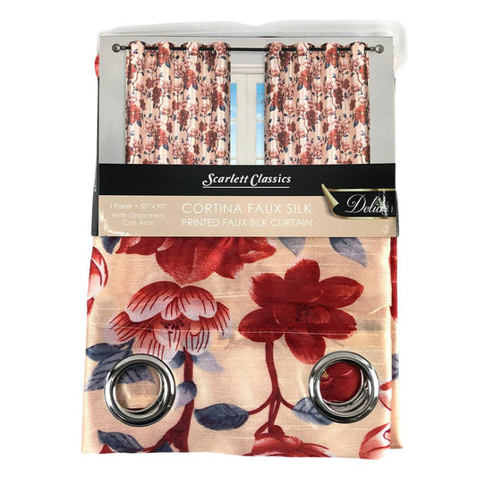 Cortina Delia Scarlett Classics 55'' x 90'' Con Aros - Beige