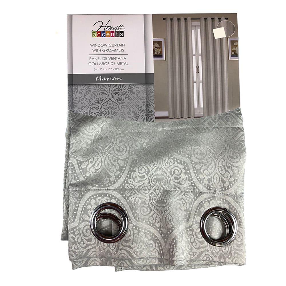 Cortina Home Accents Marlon 54'' x 90'' - Gris Claro