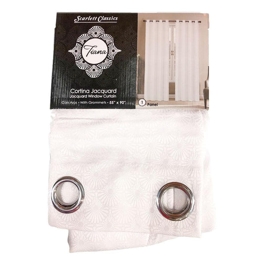 Cortina Scarlett Classics Tiana de 55'' x 90'' - Blanco