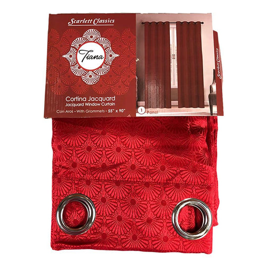 Cortina Scarlett Classics Tiana de 55'' x 90'' - Rojo