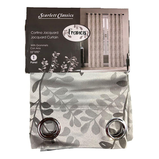 Cortina Scarlett Classics Francis de 55'' x 90'' - Gris Claro