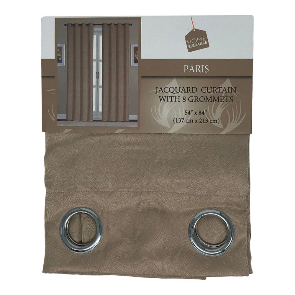 Cortina Home Elegance Paris Con Aros 54" x 84" - Beige