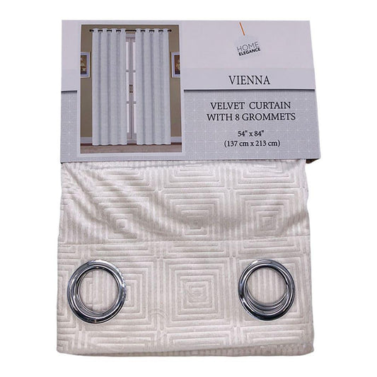 Cortina Home Elegance Vienna Con Aros 54" x 84" - Marfil