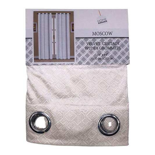 Cortina Home Elegance Moscow Con Aros 54" x 84" - Marfil