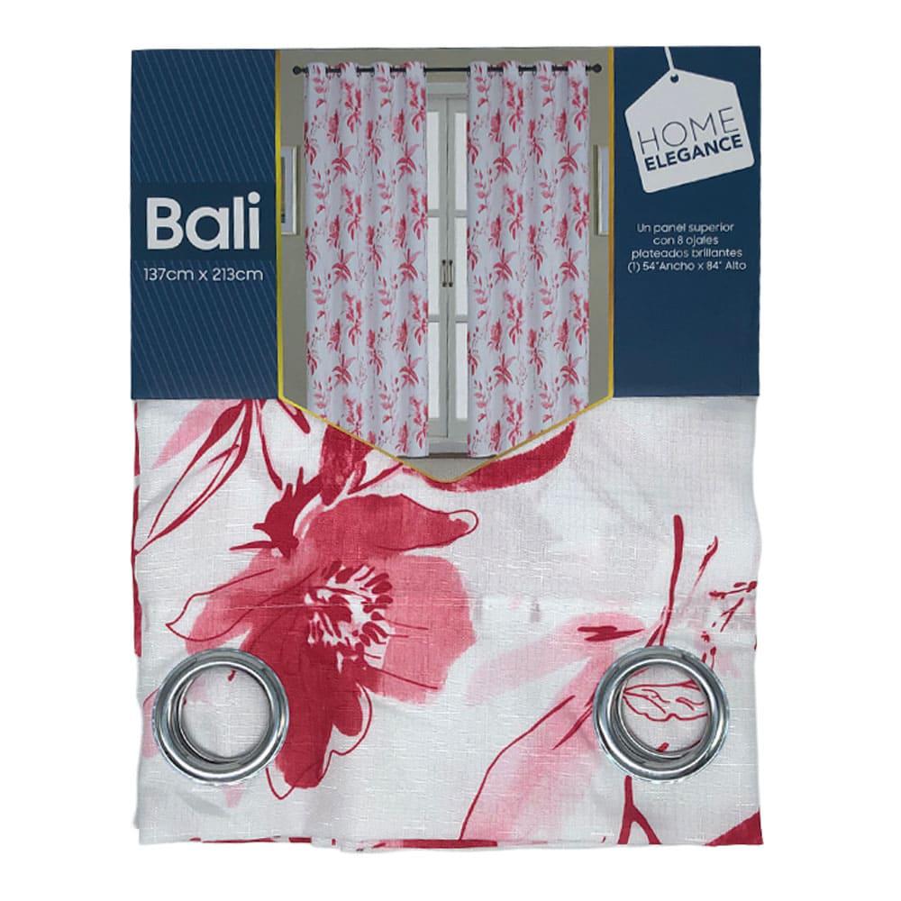 Cortina Home Elegance Bali Con Aros 54" x 84" - Rojo