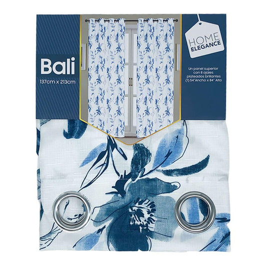 Cortina Home Elegance Bali Con Aros 54" x 84" - Azul Marino