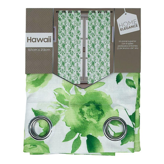 Cortina Home Elegance Hawaii Con Aros 54" x 84" - Lima Claro