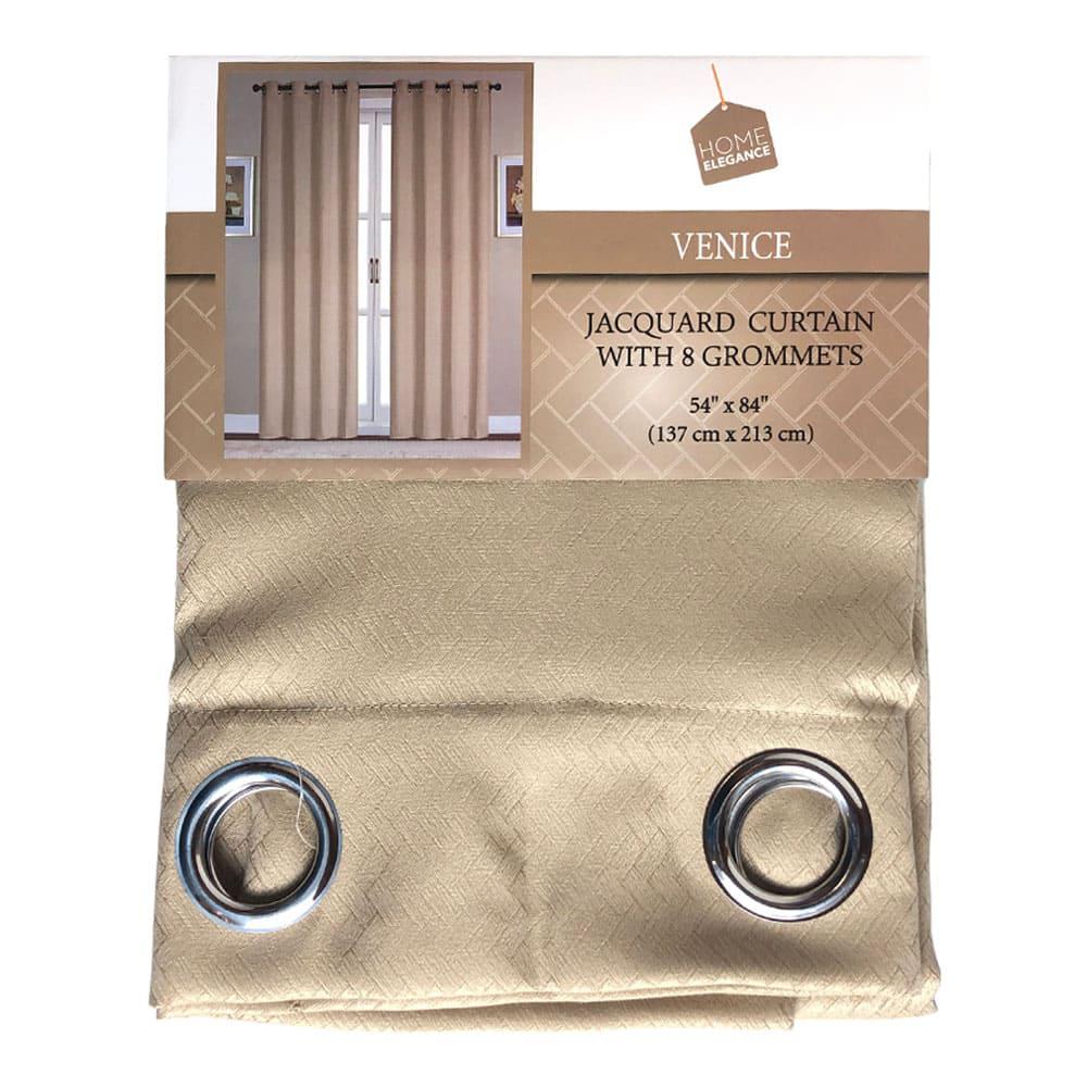 Cortina Home Elegance Venice Royal Con Aros 54" x 84" - Marrón