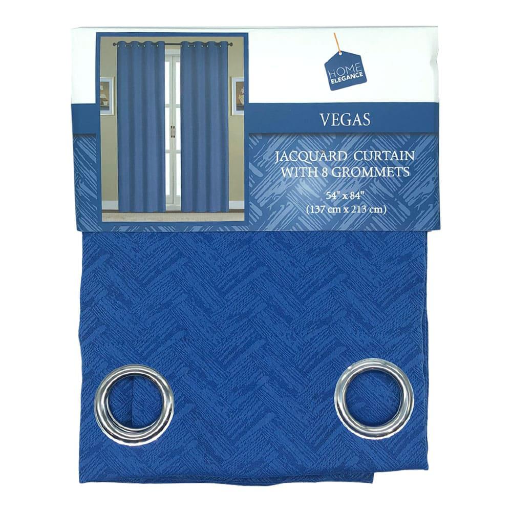 Cortina Home Elegance Vegas Con Aros 54" x 84" - Azul