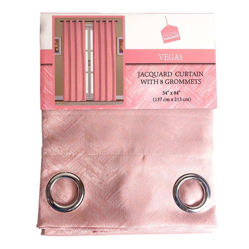 Cortina Home Elegance Vegas Con Aros 54" x 84" - Rosa Claro