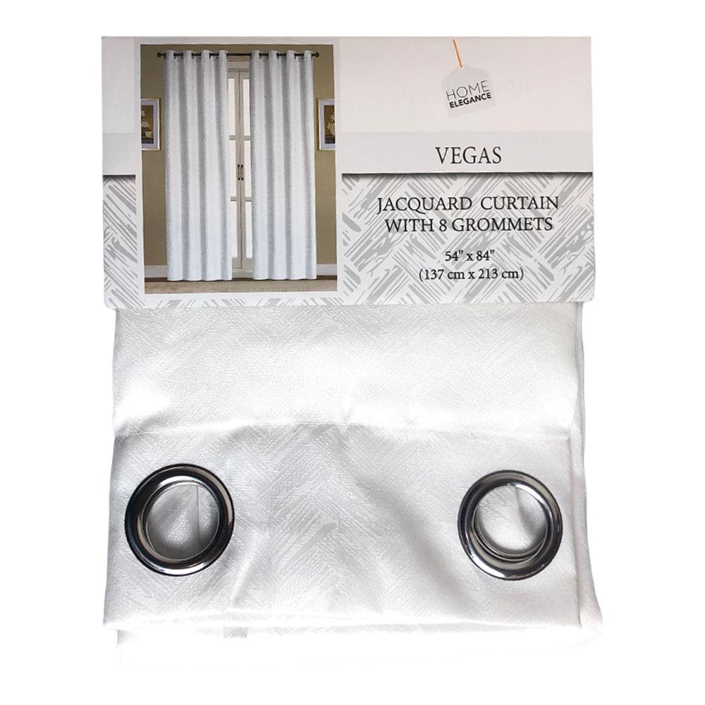 Cortina Home Elegance Vegas Con Aros 54" x 84" - Blanco