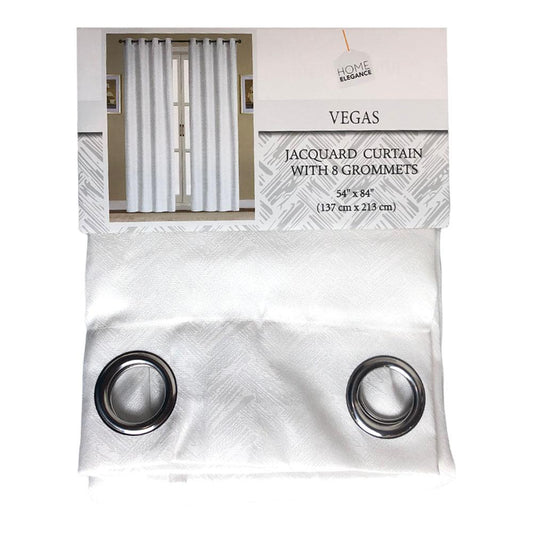 Cortina Home Elegance Vegas Con Aros 54" x 84" - Blanco