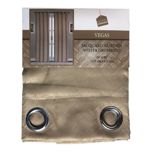 Cortina Home Elegance Vegas Con Aros 54" x 84" - Beige Oscuro