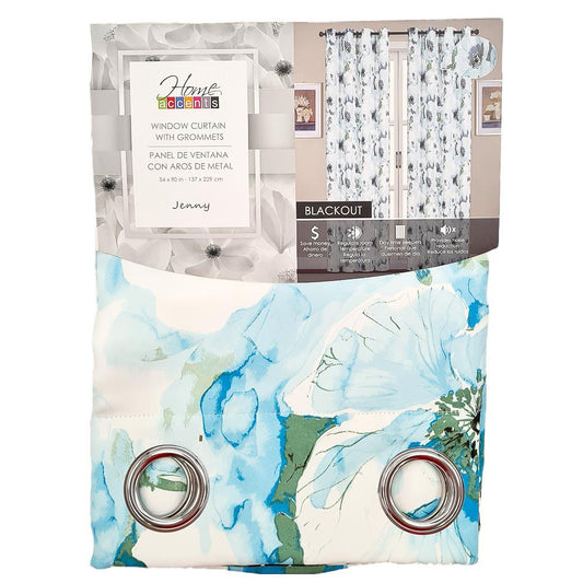 Cortina Home Accents Jenny Blackout Con Aros 54" x 90" - Turquesa