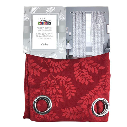 Cortina Home Accents Vicky Blackout 54" x 90" - Rojo Oscuro