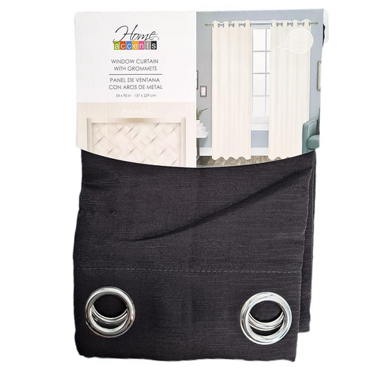 Cortina Home Accents Con Aros 54" x 90" - Gris Oscuro
