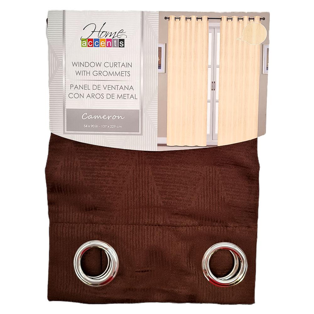 Cortina Blackout Home Accents Cameron Con Aros 54" x 90" - Chocolate