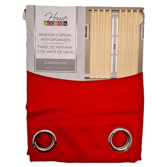 Cortina Blackout Home Accents Cameron Con Aros 54" x 90" - Rojo