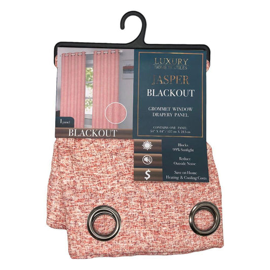Cortina Luxury Home Jasper Blackout Con Aros de 54" x 84" - Durazno