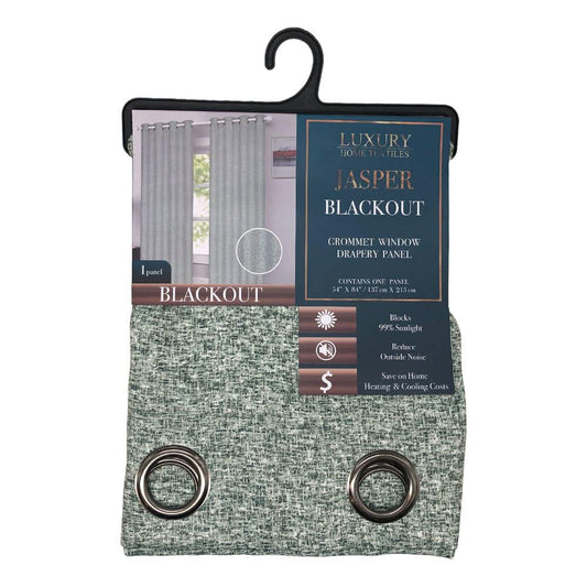 Cortina Luxury Home Jasper Blackout Con Aros de 54" x 84" - Lima Oscuro