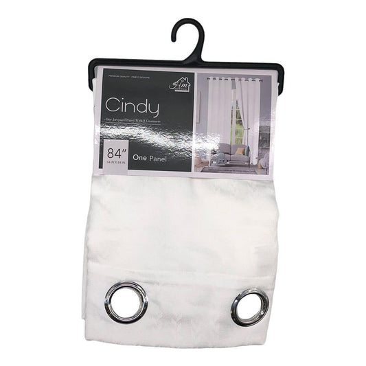 Cortina Home Design Cindy Con Aros 54" x 84" - Blanco