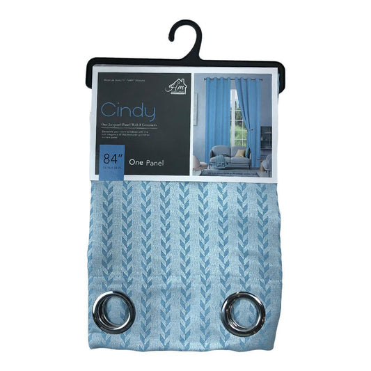 Cortina Home Design Cindy Con Aros 54" x 84" - Azul Claro