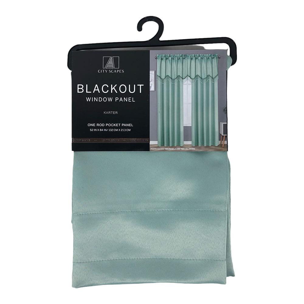 Cortina Karter Regal Home Con Rod Pocket Blackout 52" x 84" - Verde Menta