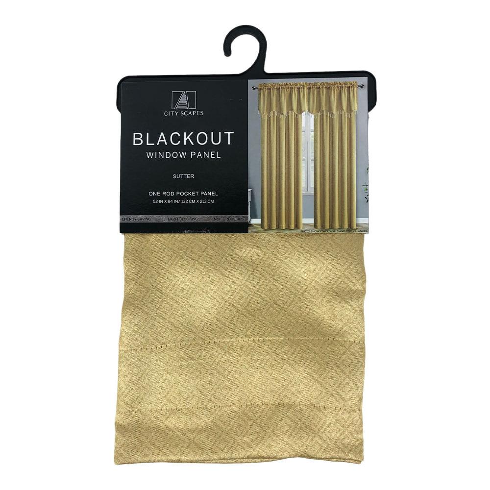 Cortina Regal Home Blackout Rod Pocket de 52" x 84" - Dorado