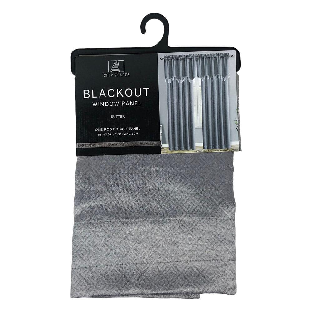 Cortina Regal Home Blackout Rod Pocket de 52" x 84" - Gris