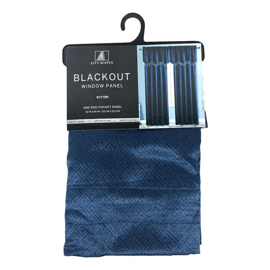 Cortina Regal Home Blackout Rod Pocket de 52" x 84" - Azul Marino