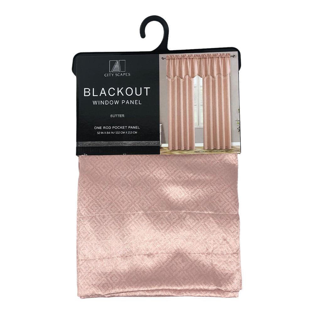 Cortina Regal Home Blackout Rod Pocket de 52" x 84" - Rose Gold