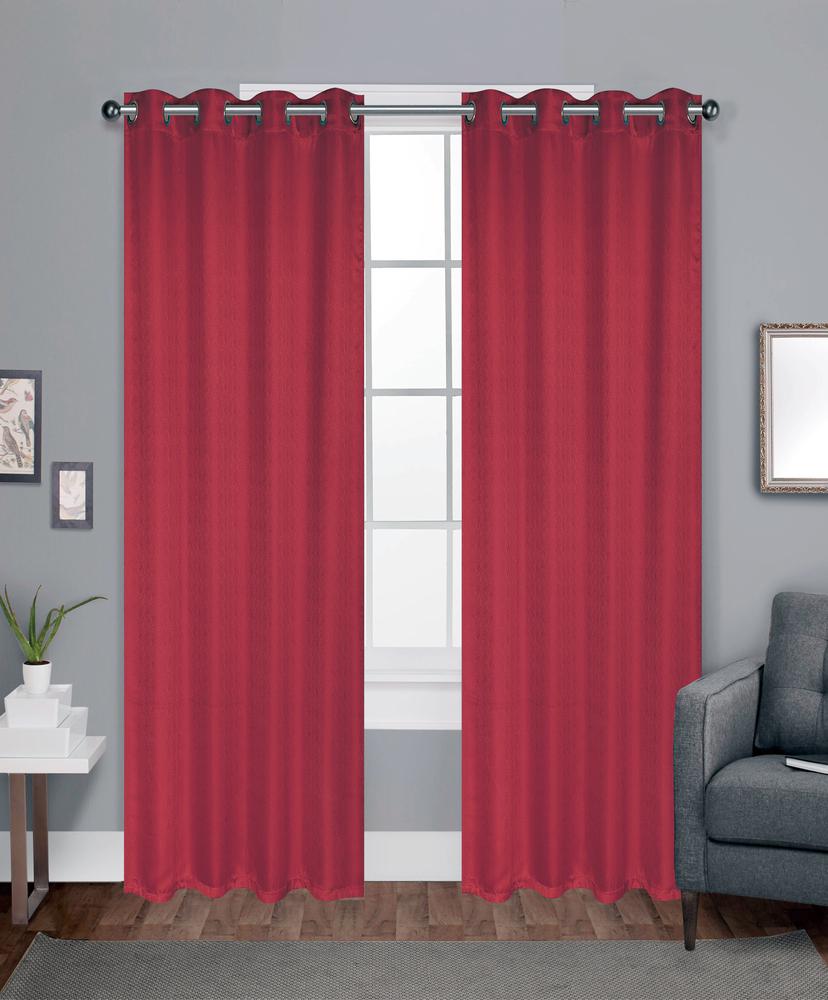 Cortina Adrianna Home Accents Con Aros 54" x 84" - Rojo Oscuro