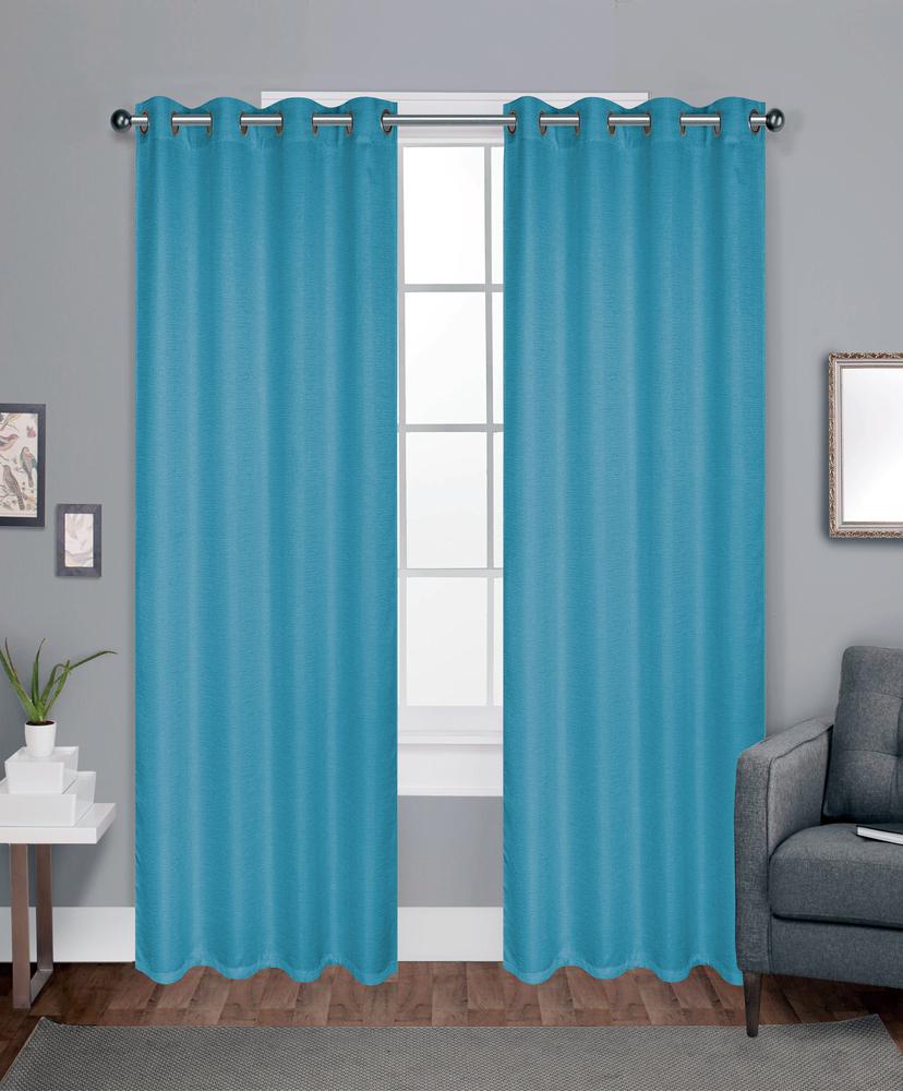 Cortina Jimena Home Accents Con Aros 54" x 84" - Aguamarina Oscuro