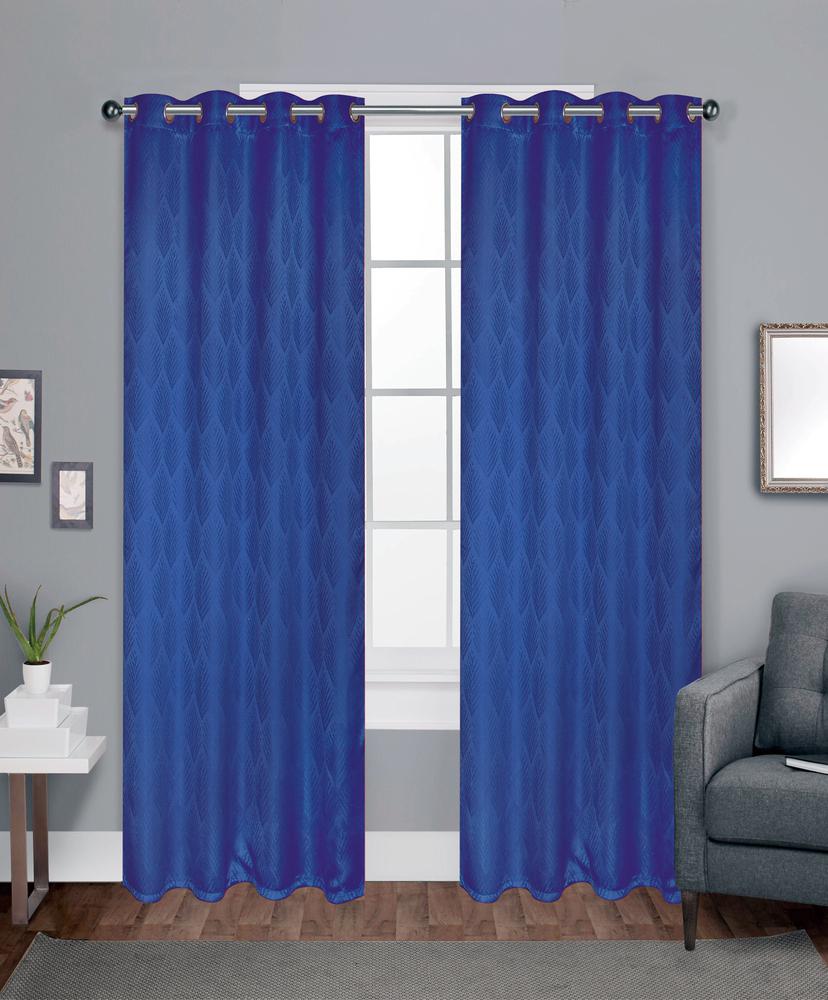 Cortina Helena Home Accents Con Aros 54" x 84" - Azul