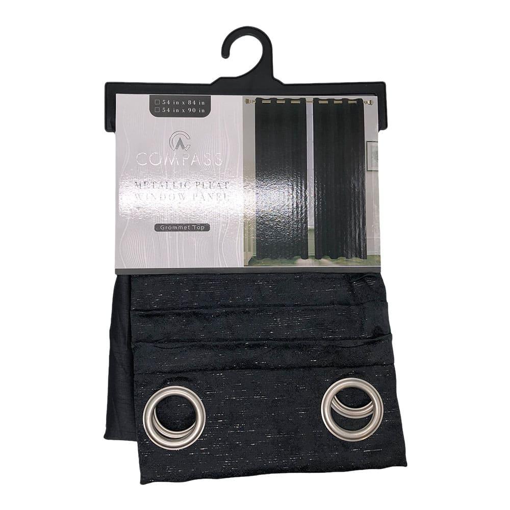 Cortina Be Artistic Meya Con Aros 54" x 84" - Negro