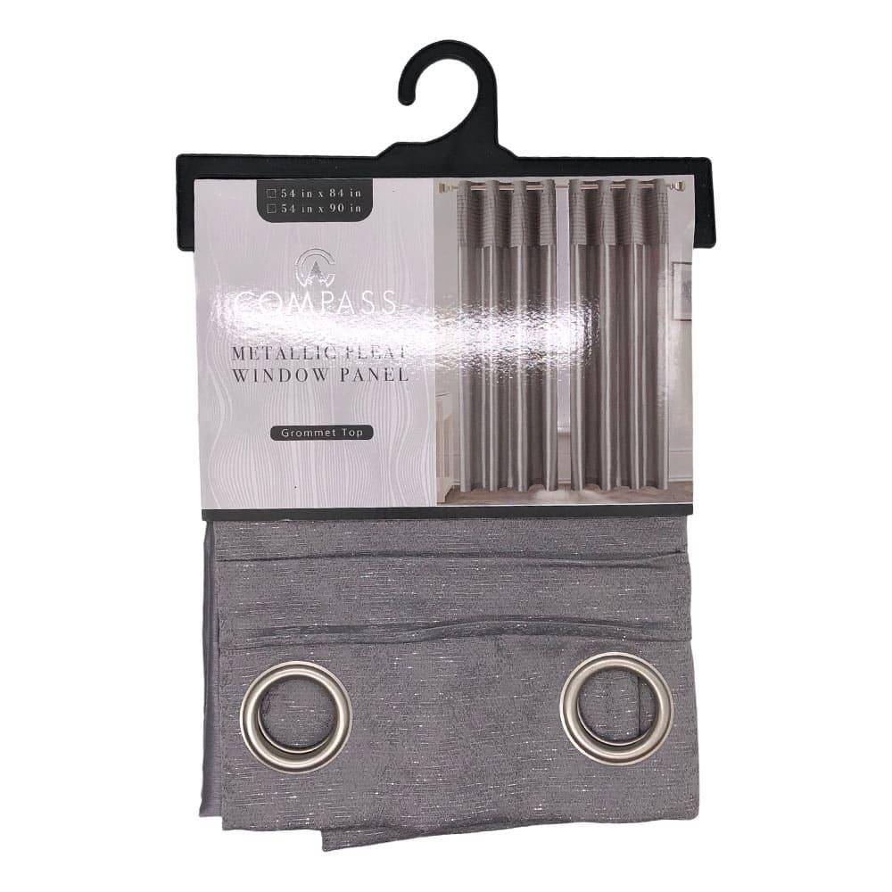 Cortina Be Artistic Meya Con Aros 54" x 84" - Gris Claro