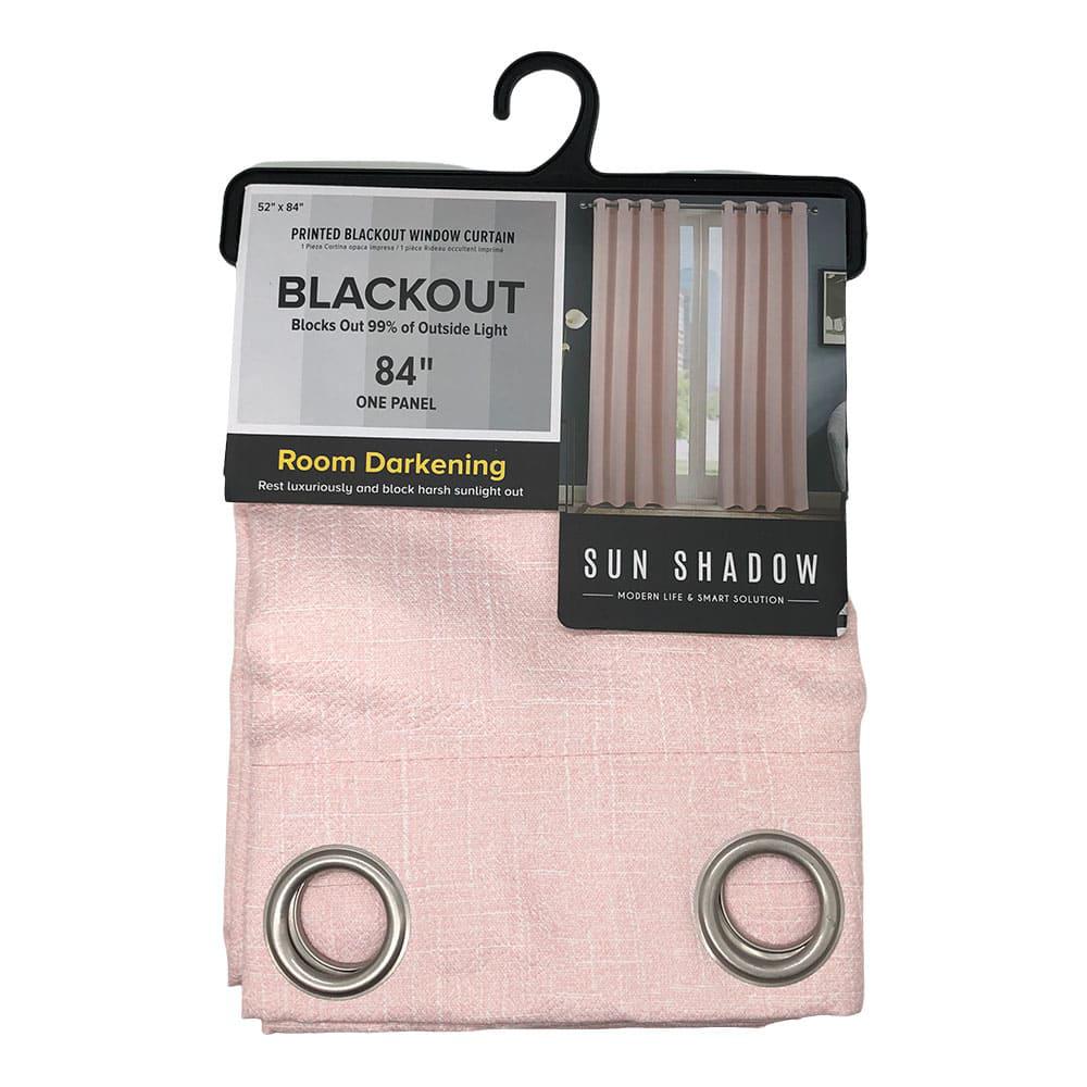 Cortina Rt Designer Sofia Blackout Con Aros de 52" x 84" - Rosa Claro