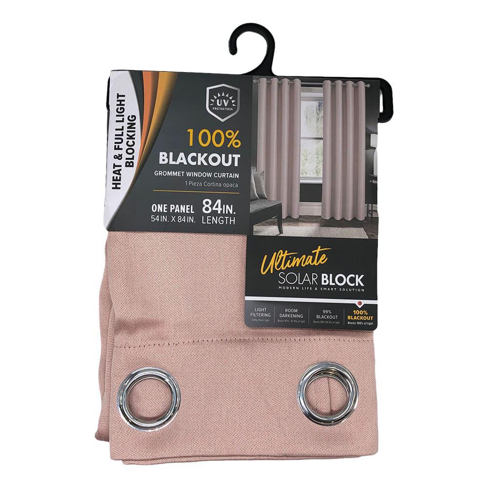 Cortina Rt Designer Apollo Blackout Con Aros de 54" x 84" - Rosa Claro